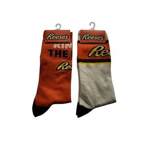 Reeses King Of The Cups Novelty  Crew Socks Size 6-12 Mens, 2 Pair